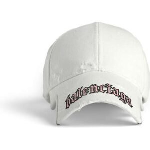 Balenciaga script Cap in Dirty White